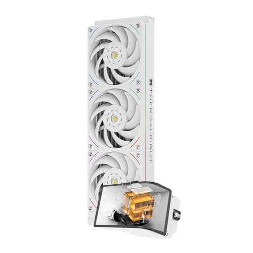 Thermalright Wonder Vision 360 UB ARGB Weißer AIO CPU-Flüssigkeitskühler, für AM5/Intel LGA1851/1700, 6,67-Zoll 3D Curved Screen mit 2400x1080 Auflösungen, Magnetic Panel Screen, 3D/2D Video Support WV360 UB ARGB White Bild 2