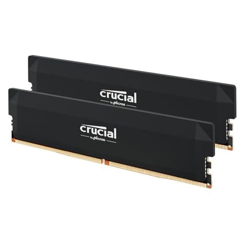 Crucial Pro DDR5 RAM 64GB Kit (2x32GB) 6400MHz CL40, Overclocking Gaming, Intel XMP 3.0 / AMD EXPO, PC Computer Arbeitsspeicher, Schwarz - CP2K32G64C40U5B 6400MHz 64GB (2x32GB) Bild 2