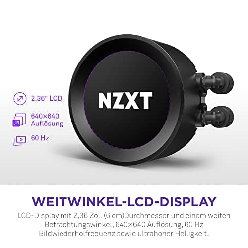 NZXT Kraken Serie – AIO CPU-Flüssigkeitskühler – Anpassbares LCD-Display – Hochleistungs-Lüfter – Kompatibel mit Intel® & AMD® Sockel – Elite 280 – Schwarz Kraken Elite 2023 280mm Schwarz Bild 6