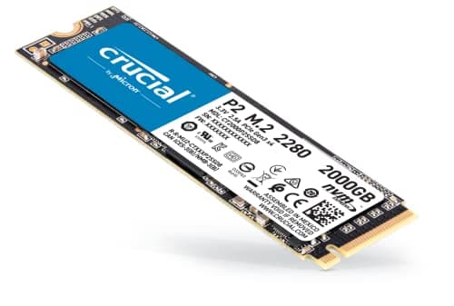 Crucial P2 2TB M.2 PCIe Gen3 NVMe Internes SSD - Bis zu 2400MB/s - CT2000P2SSD8 Bild 4