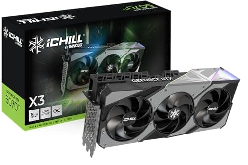 INNO3D NVIDIA GeForce RTX 5070 Ti iCHILL X3 16GB GDDR7 Gaming Graphics Card (Triple Fan, 3.5 Slot, Reflex 2 RTX AI DLSS4)
