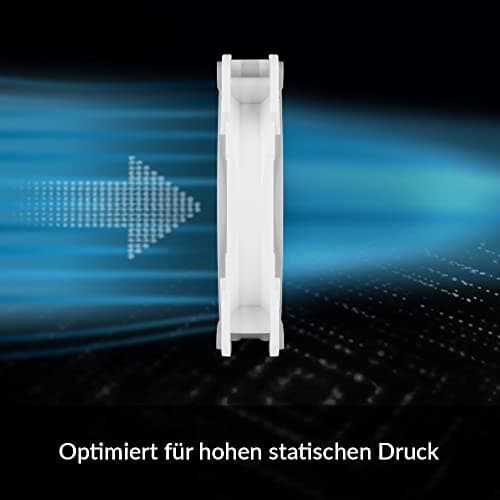 ARCTIC Bionix P140-140 mm Gaming Gehäuselüfter, PWM PST-Sharing-Funktion, Optimiert für statischen Druck, Kühler, RPM synchron, 200-1950 U/min. - Grau/weiß Bild 4