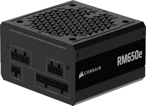 CORSAIR RM650e (2025) Geräuscharmes Vollständig Modulares ATX-Netzteil mit 12V-2x6 Kable – Zero RPM-Lüftermodus, ATX 3.1-Konform, PCIe 5.1-Unterstützung, Cybenetics Gold – Schwarz Schwarz 650 Watts RMe (2025) Bild 2
