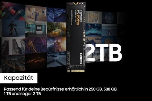 Samsung 970 EVO Plus NVMe M.2 SSD, 2 TB, PCIe 3.0, 3.500 MB/s Lesen, 3.300 MB/s Schreiben, Interne SSD für Gaming und Grafikbearbeitung, MZ-V7S2T0BW Bild 8