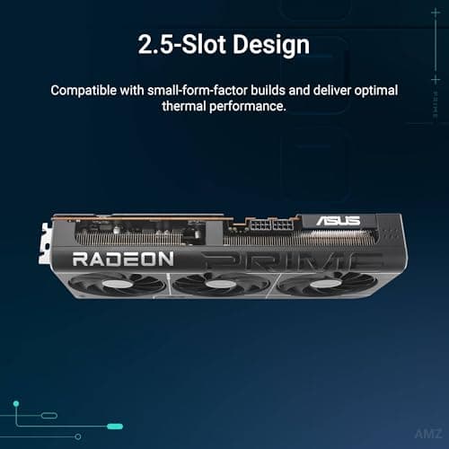 ASUS Prime Radeon RX 9070 OC Edition Grafikkarte (PCIe 5.0, HDMI/DP 2.1, 2.5-Slot Design, Axial-Tech-Lüfter, Dual-Kugellager, Dual BIOS, ASUS GPU Guard) Bild 4
