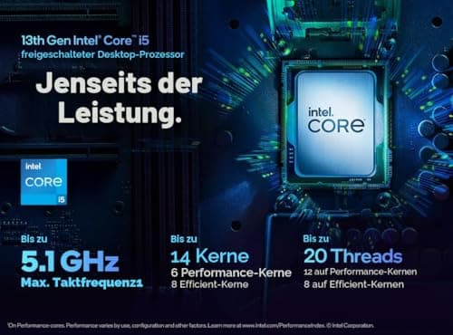 Intel Core i5-13600K Desktop-Prozessor, 14 Kerne (6 P-Kerne und 8 E-Kerne) 24 M Cache, bis zu 5,1 GHz Nur Prozessor Bild 4