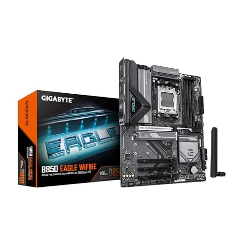 GIGABYTE B850 Eagle WIFI6E AMD AM5 LGA 1718 Motherboard, ATX, DDR5, 3X M.2, PCIe 5.0, USB-C, WIFI6E, 1GbE LAN, EZ-Latch, 5 Jahre Garantie
