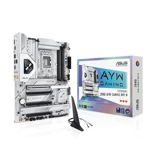 ASUS Z890 AYW Gaming WiFi W ATX Z890 Motherboard, Intel® Core™ Ultra Series 2 Ready, Advanced AI PC-Ready, 16+1+2+1 Stufen, DDR5, PCIe® 5.0, Thunderbolt™ 4, USB Type-C®, 4x M.2, Wi-Fi 7, 2.5GB LAN