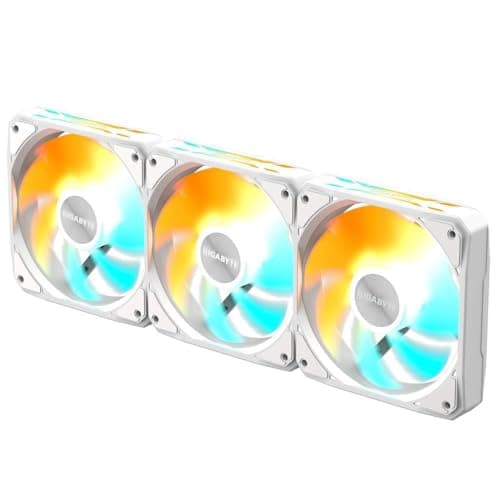 GIGABYTE GBT EZFAN1203 ICE 120 mm PC-Gehäuselüfter, hoher Luftstrom und leiser Betrieb, langlebiges Gleitlager, schwarzes Design, universelle 120 mm Kompatibilität
