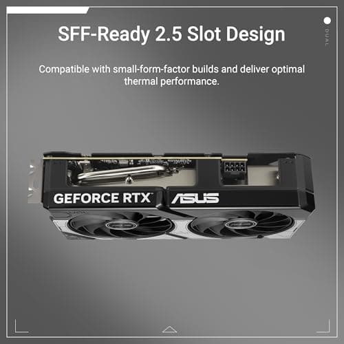 ASUS Dual GeForce RTX 5060 Ti 8GB GDDR7 Gaming Grafikkarte (Nvidia GeForce RTX5060Ti DLSS 4, 2,5-Slot Design, PCIe 5.0, 3X DisplayPort 2.1b, 1x HDMI 2.1b, DUAL-RTX5060TI-8G) Bild 4