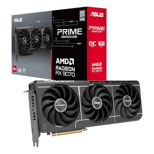 ASUS Prime Radeon RX 9070 OC Edition Grafikkarte (PCIe 5.0, HDMI/DP 2.1, 2.5-Slot Design, Axial-Tech-Lüfter, Dual-Kugellager, Dual BIOS, ASUS GPU Guard)