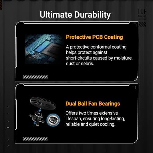 ASUS TUF Gaming GeForce RTX 5060 Ti OC Edition 8GB GDDR7 Gaming Grafikkarte (Nvidia GeForce RTX5060 Ti DLSS 4, 3,1-Slot Design, PCIe 5.0, 3X DisplayPort 2.1b, 1x HDMI 2.1b, TUF-RTX5060TI-O8G-GAMING) Bild 6