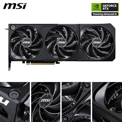 MSI GeForce RTX 5070 Ti 16G Shadow 3X OC — 16GB GDDR7 (28Gbps/256-bit), PCIe 5, Boost: 2482 MHz, HDMI 2.1b, DisplayPort 2.1b Bild 4