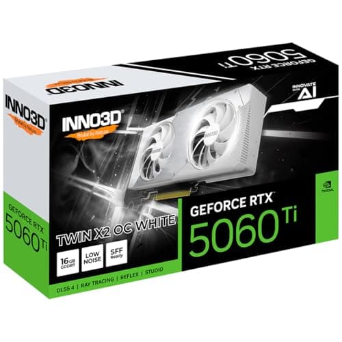 INNO3D NVIDIA GeForce RTX 5060 Ti Twin X2 OC White 16GB GDDR7 Gaming Graphics Card (Dual Fan, 2 Slot, White, Reflex 2 RTX AI DLSS4) Bild 8
