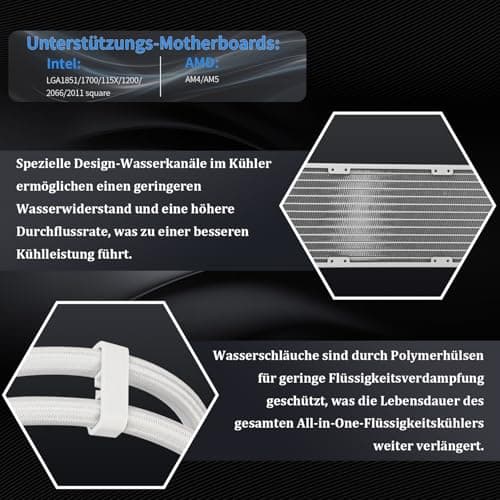 Thermalright Wonder Vision 360 UB ARGB Weißer AIO CPU-Flüssigkeitskühler, für AM5/Intel LGA1851/1700, 6,67-Zoll 3D Curved Screen mit 2400x1080 Auflösungen, Magnetic Panel Screen, 3D/2D Video Support WV360 UB ARGB White Bild 6