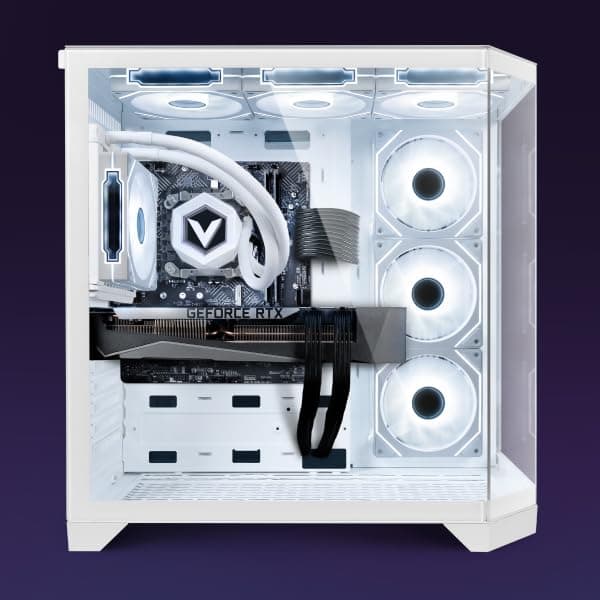 Vibox IV-572 Gaming PC • AMD Ryzen 7 5700X 8-Kern • Nvidia RTX 5080 16GB • 32GB RAM • 1TB NVMe M.2 SSD • Windows 11 • WLAN 6 + Bluetooth 5.4 Weiß 1 TB 32 GB Nvidia GeForce RTX 5080 Windows 11 Home Bild 2