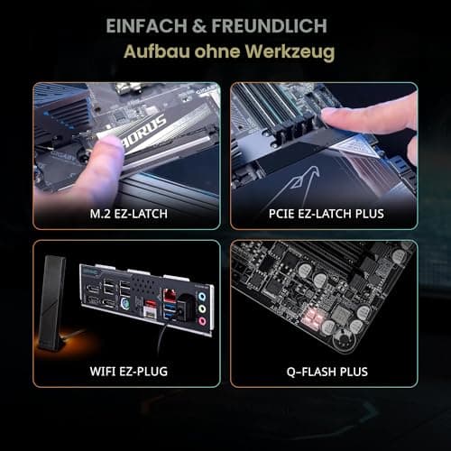 GIGABYTE B850 Eagle WIFI6E AMD AM5 LGA 1718 Motherboard, ATX, DDR5, 3X M.2, PCIe 5.0, USB-C, WIFI6E, 1GbE LAN, EZ-Latch, 5 Jahre Garantie Bild 4