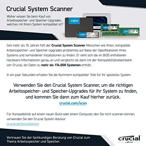 Crucial P2 2TB M.2 PCIe Gen3 NVMe Internes SSD - Bis zu 2400MB/s - CT2000P2SSD8 Bild 8