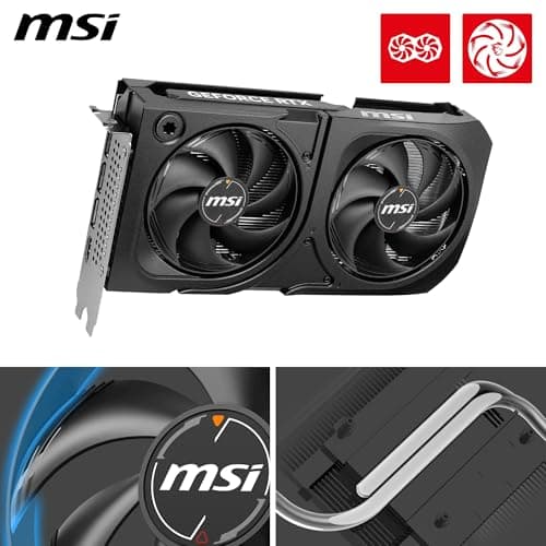 MSI GeForce RTX 5060 Ti 16G Shadow 2X OC Plus - 16GB GDDR7 (28Gbps/128-bit), PCIe 5, Boost: 2602 MHz, HDMI 2.1b, DisplayPort 2.1b, Metall Rückplatte Bild 8