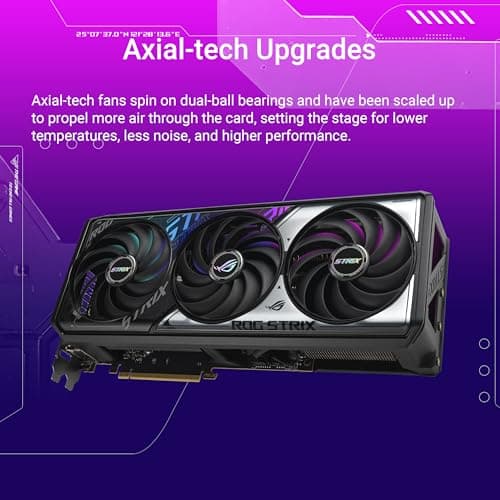 ASUS ROG Strix GeForce RTX 5070 Ti OC 16 GB GDDR7 Grafikkarte (PCIe 5.0, HDMI/DP 2.1, 3.2-Slot, Axial-tech Lüfter, Vapor Chamber MaxContact Design, Phase-Change GPU Thermal Pad, Aura Sync) Bild 4