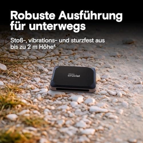 Crucial X9 4TB Externe SSD Festplatte, bis zu 1050MB/s, kompatibel mit PC, Mac und Spielekonsolen, Portable Solid State Drive, USB-C 3.2 - CT4000X9SSD902 4TB X9 (1050MB/s) Bild 6