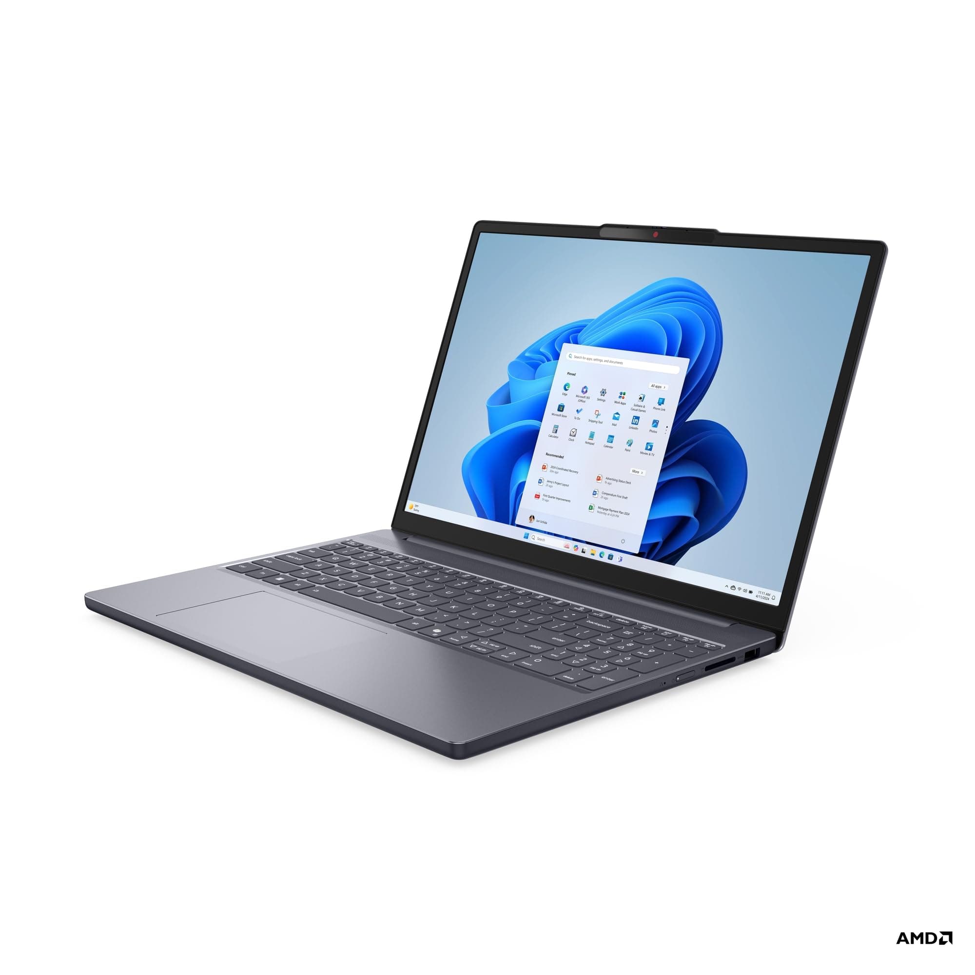 Lenovo IdeaPad Slim 3 Laptop | 15.3" WUXGA Display | AMD Ryzen 5 150 | 512GB SSD | 16GB RAM | AMD Radeon Grafik | QWERTZ | Windows 11 | Luna Grau | 3 Monate Premium Care Bild 3