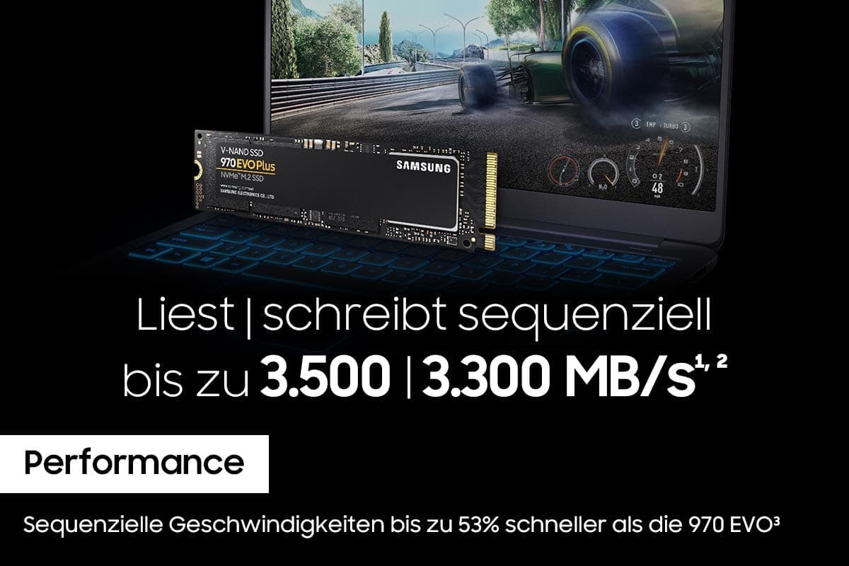 Samsung 970 EVO Plus NVMe M.2 SSD, 2 TB, PCIe 3.0, 3.500 MB/s Lesen, 3.300 MB/s Schreiben, Interne SSD für Gaming und Grafikbearbeitung, MZ-V7S2T0BW Bild 5