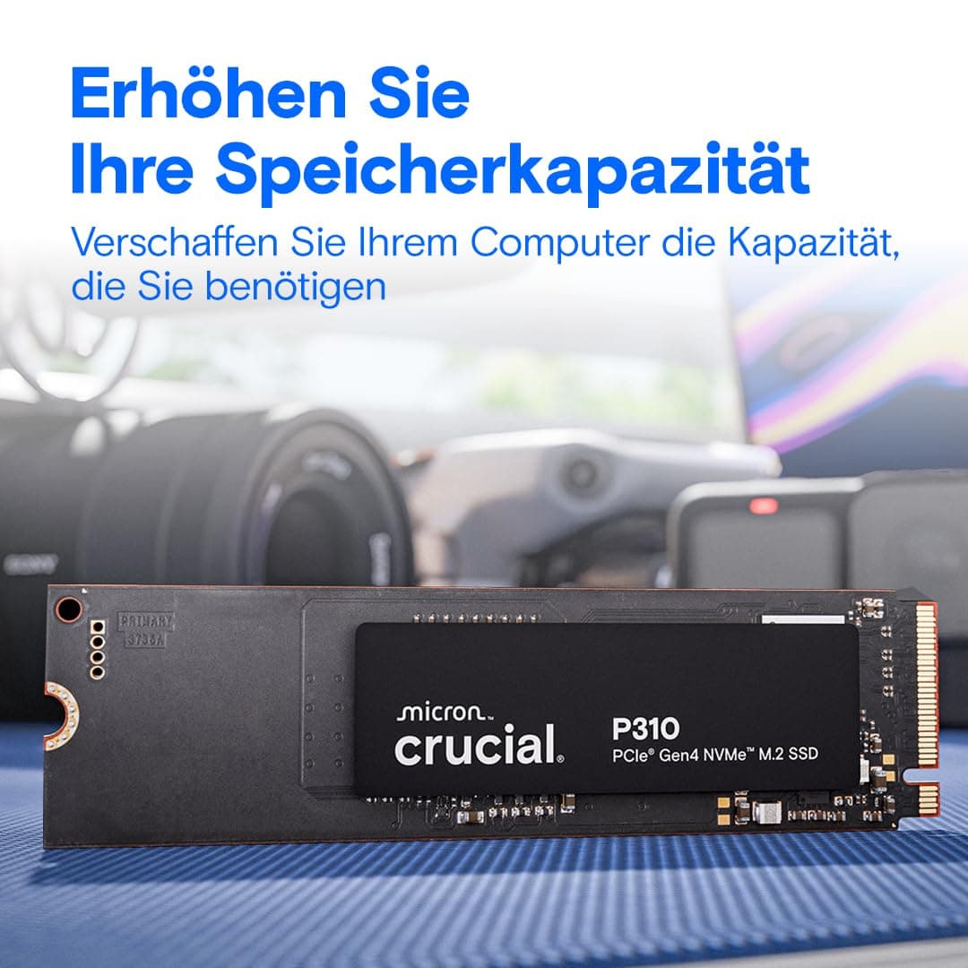 Crucial P310 SSD 1TB M.2 2280 PCIe Gen4 NVMe, bis 7.100 MB/s, für Laptop, Desktop PC & Handheld Spielekonsolen, Interne Festplatte - CT1000P310SSD801 Bild 5