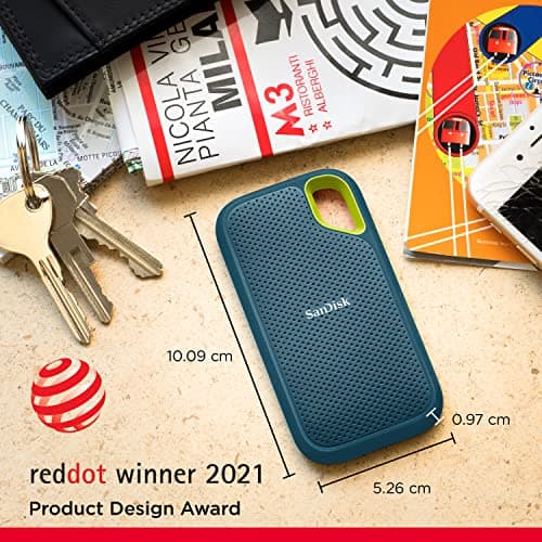 SANDISK Extreme Portable SSD 4TB (up to 1050 MB/s read, 1,000MB/s write, USB-C, NVMe Solid State Performance, IP65 rated for dust and water resistance, Updated Firmware) Monterey 1050MB/s 4 TB Bild 5