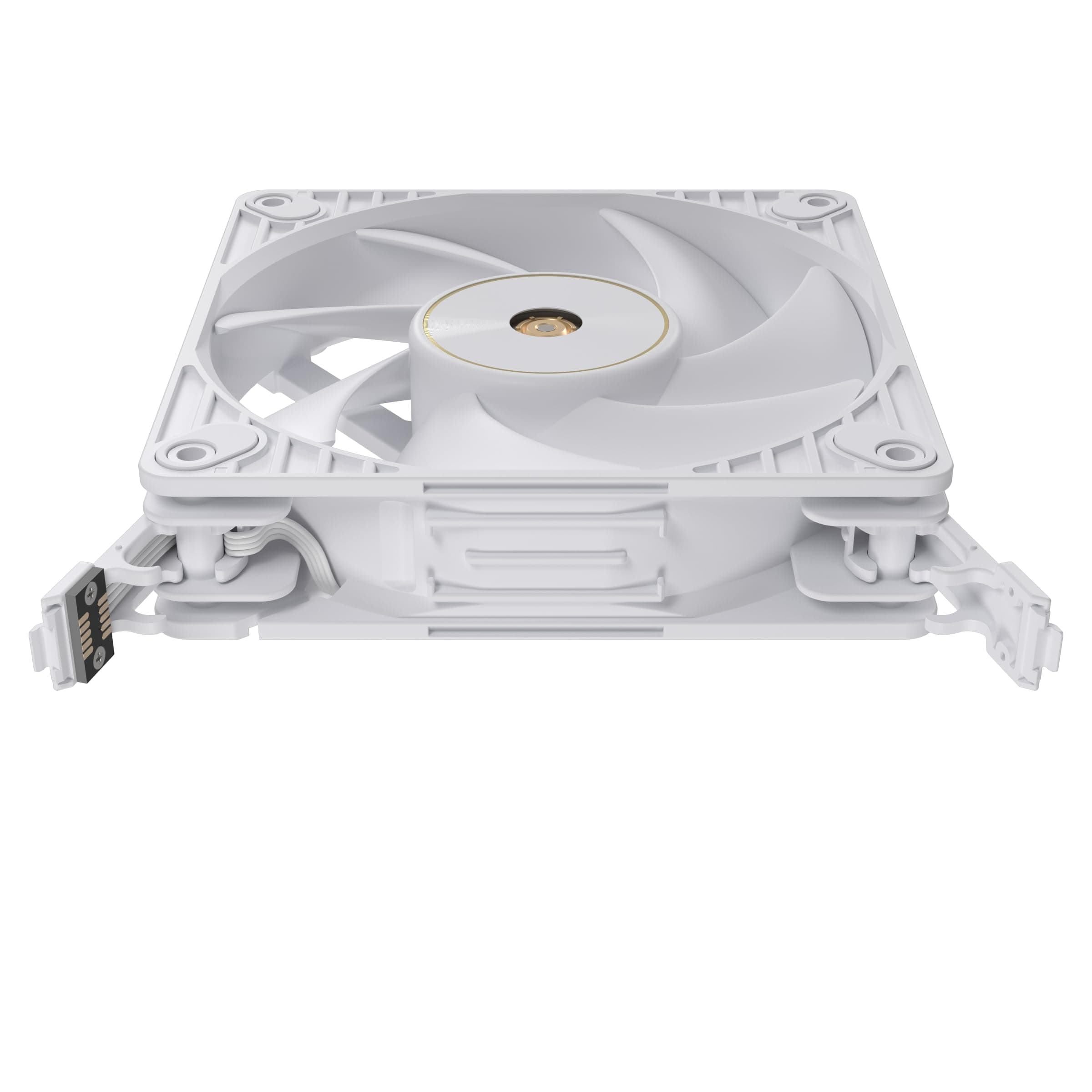 ASUS ProArt PF120 Triple Pack PMW-Ventilatoren mit 120 mm, hohe Leistung, 28 mm Rahmen, LCP-Flügel, leiser Betrieb, Präzisionstechnik, Kettenverbinder, Weiß Bild 7