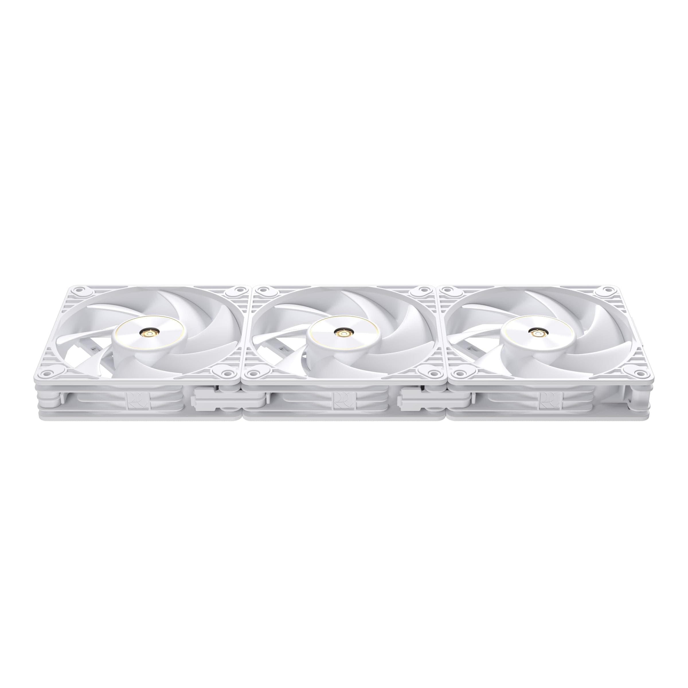 ASUS ProArt PF120 Triple Pack PMW-Ventilatoren mit 120 mm, hohe Leistung, 28 mm Rahmen, LCP-Flügel, leiser Betrieb, Präzisionstechnik, Kettenverbinder, Weiß Bild 2
