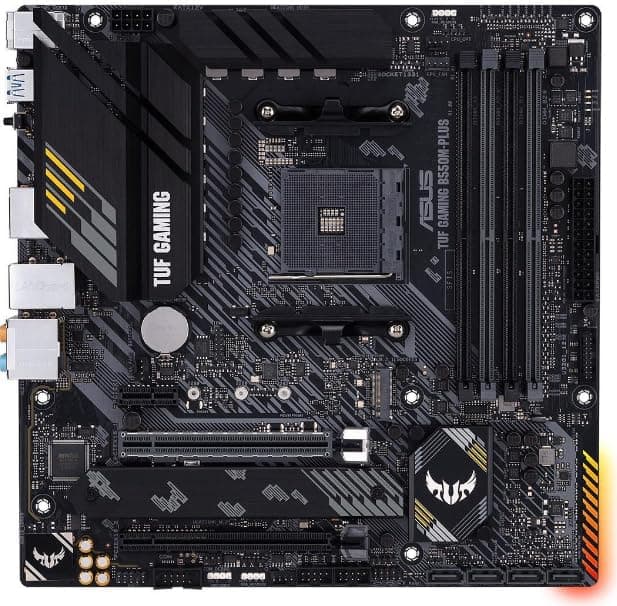 ASUS TUF Gaming B550M-Plus Gaming Mainboard Sockel AM4 (Micro ATX, Ryzen, PCIe 4.0, 2X M.2, 2Gbit/s Ethernet, SATA 6Gbit/s, USB 3.2 Gen 2 Typ-A/C, Aura Sync) Bild 7