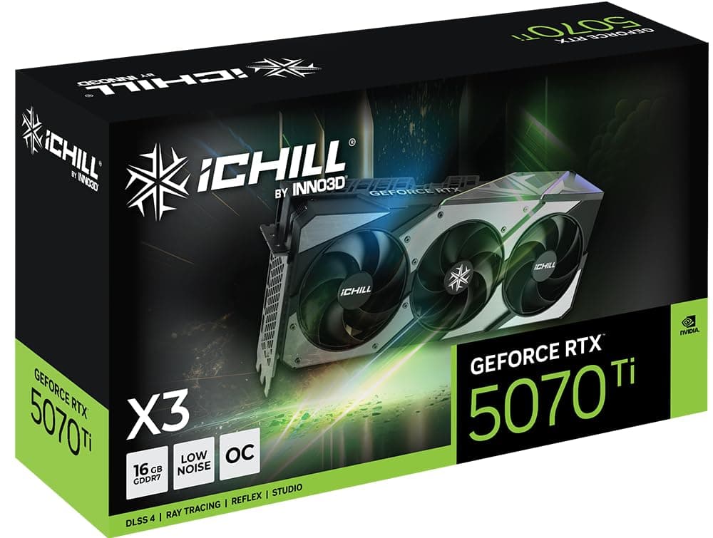 INNO3D NVIDIA GeForce RTX 5070 Ti iCHILL X3 16GB GDDR7 Gaming Graphics Card (Triple Fan, 3.5 Slot, Reflex 2 RTX AI DLSS4) Bild 5