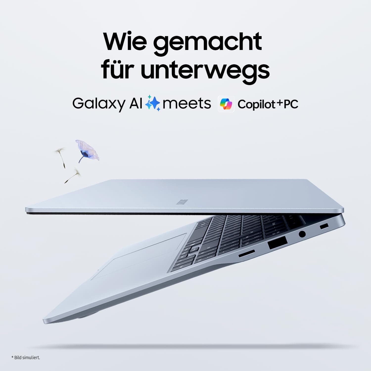 Samsung Galaxy Book4 Edge AI-Laptop, 15,6-Zoll-Display, 16GB RAM, Snapdragon X Plus Prozessor, Notebook 512GB Speicher, Copilot+ PC, Sapphire Blue, 3 Jahre Herstellergarantie [Exklusiv bei Amazon] Bild 2