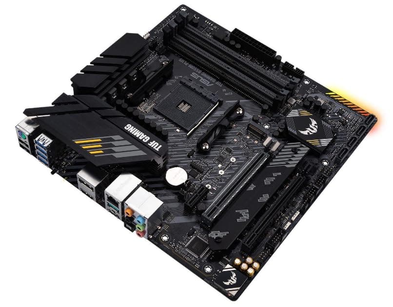 ASUS TUF Gaming B550M-Plus Gaming Mainboard Sockel AM4 (Micro ATX, Ryzen, PCIe 4.0, 2X M.2, 2Gbit/s Ethernet, SATA 6Gbit/s, USB 3.2 Gen 2 Typ-A/C, Aura Sync) Bild 5