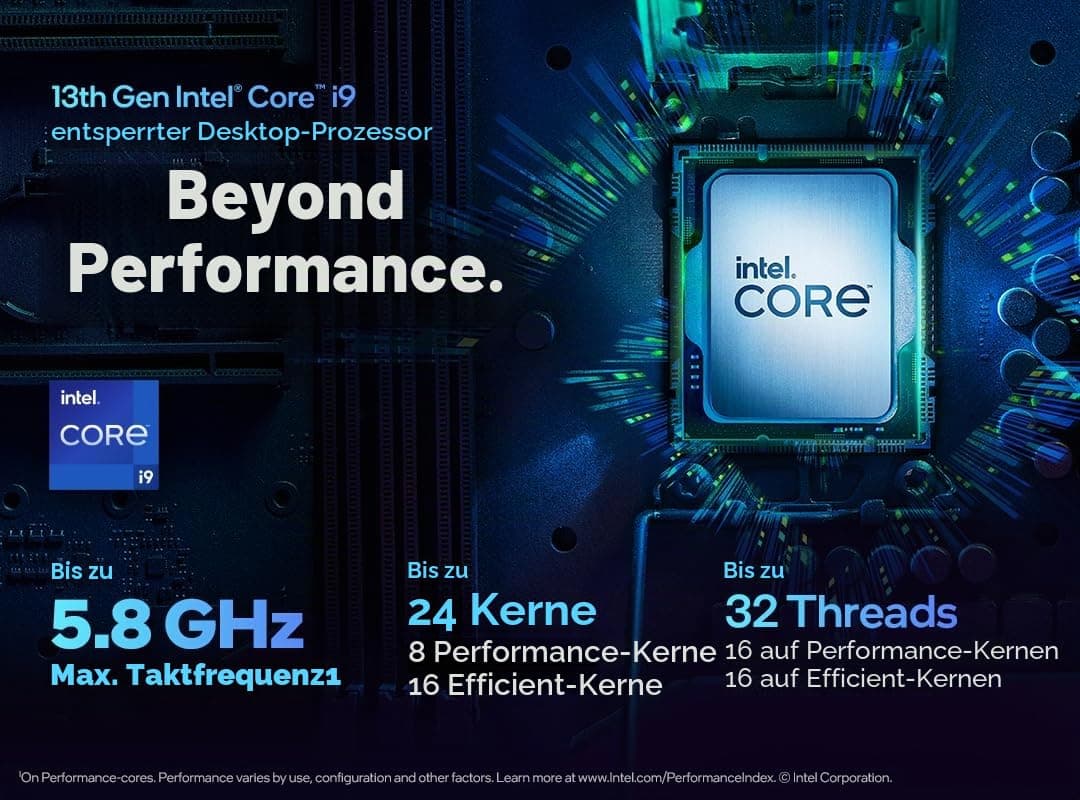 Intel Core i9-13900K Desktop-Prozessor, 24 Kerne (8 P-Kerne und 16 E-Kerne) 36 M Cache, bis zu 5,8 GHz Bild 3