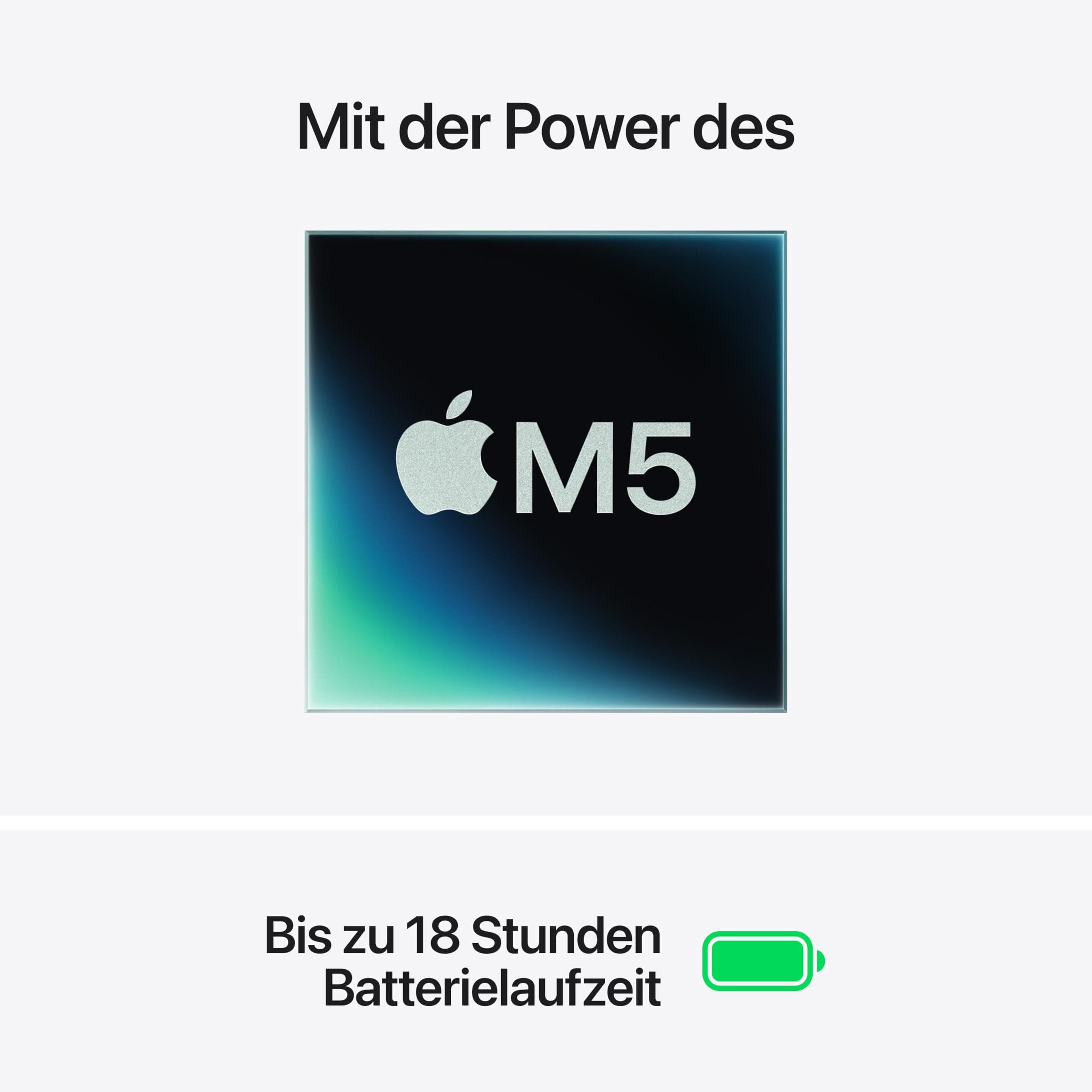 Apple 13" MacBook Air Laptop, M5 Chip mit 10‑Core CPU und 8‑Core GPU: Entwickelt für KI, 13,6" Liquid Retina Display, 16 GB gemeinsamer Arbeitsspeicher, 512 GB SSD, Touch ID, WLAN 7; Mitternacht 16GB RAM 512 GB Mitternacht MacBook Air ohne Netzteil Bild 2