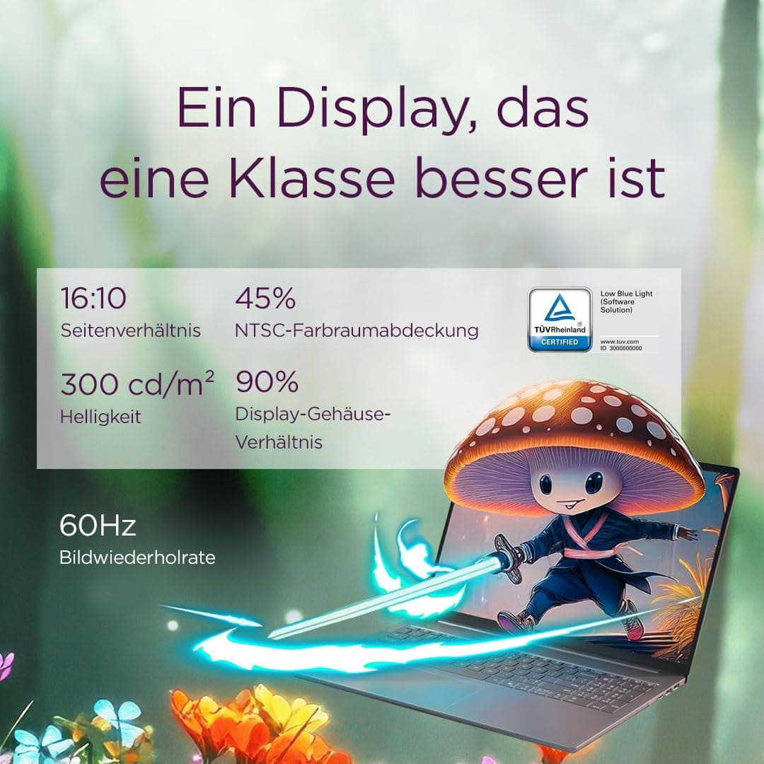 Lenovo IdeaPad Slim 5 Laptop | Copilot+ PC | 16"WUXGA Display | AMD Ryzen AI 7 350 | 1TB SSD | 16GB RAM | AMD Radeon 860M Grafik | QWERTZ | Beleuchtet | Windows 11 | Luna Grau | 3 Monate Premium Care Bild 7