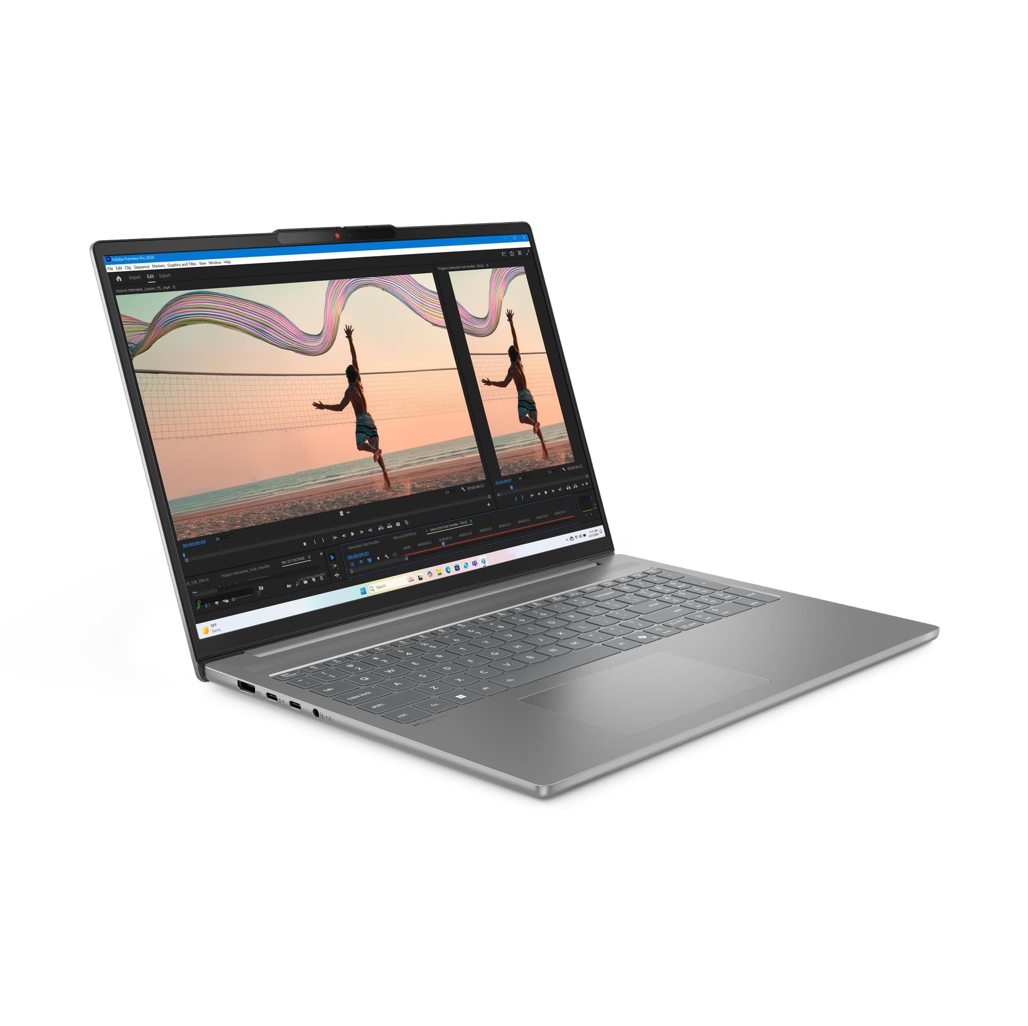 Lenovo IdeaPad Slim 5 Laptop | Copilot+ PC | 16"WUXGA Display | AMD Ryzen AI 7 350 | 1TB SSD | 16GB RAM | AMD Radeon 860M Grafik | QWERTZ | Beleuchtet | Windows 11 | Luna Grau | 3 Monate Premium Care Bild 3