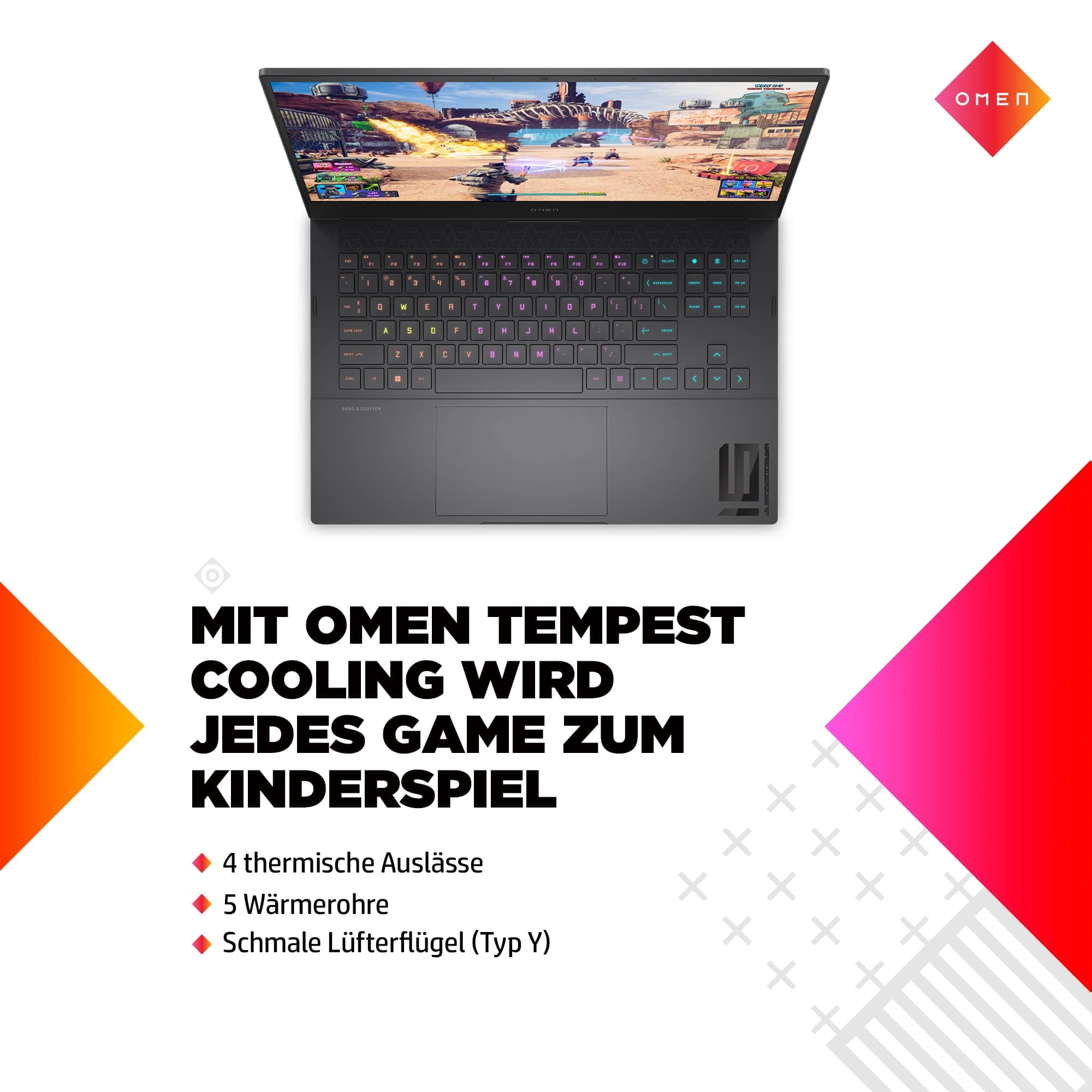 OMEN Gaming Laptop | 16,1" FHD IPS 144Hz Display | AMD Ryzen 7 6800H | 16 GB DDR5 RAM | 512 GB SSD | NVIDIA GeForce RTX 3070Ti | Windows 11 | 4-Zonen QWERTZ Tastatur mit RGB Beleuchtung | Mica Silver AMD Ryzen 7 6800H NVIDIA GeForce RTX 3070Ti FHD Display 144 Hz Bild 5