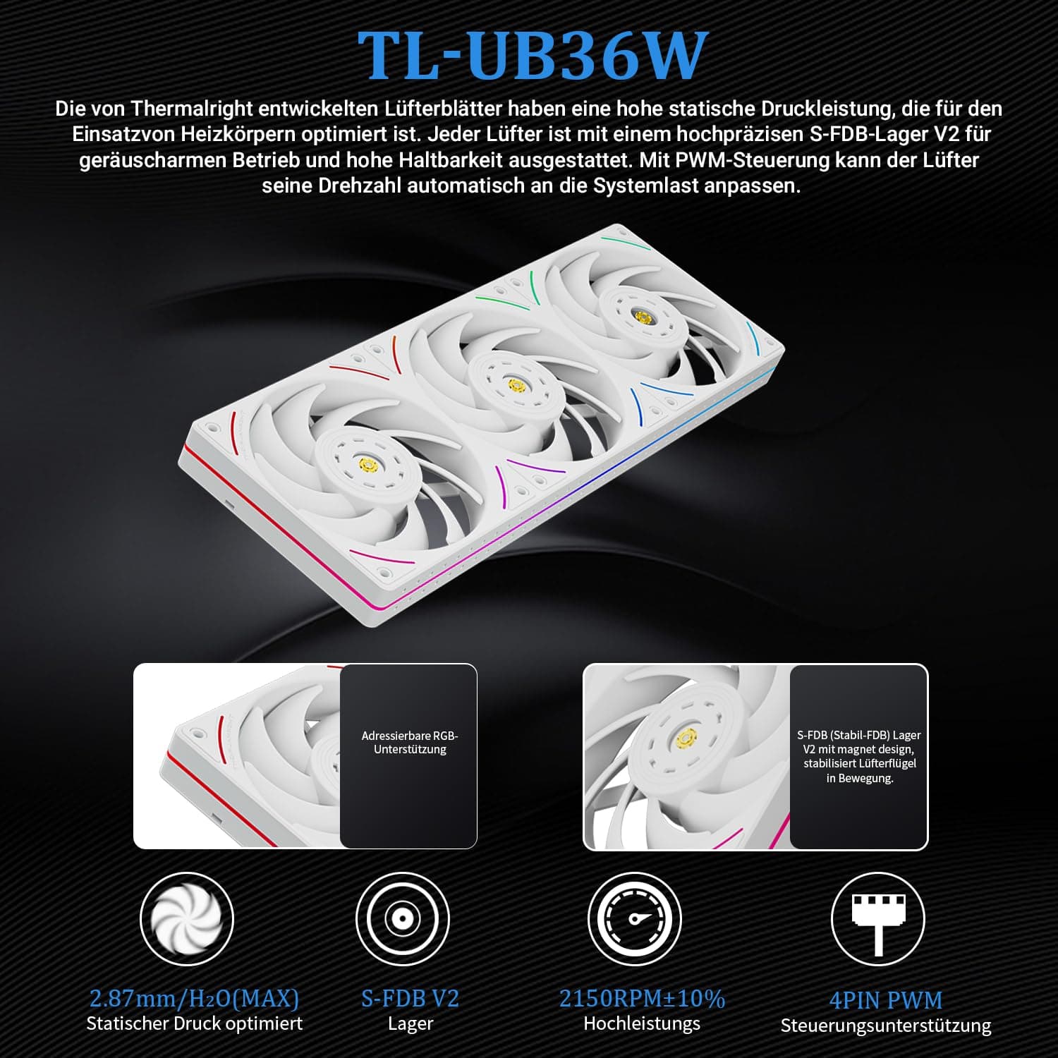 Thermalright TR Wonder Vision 360 UB ARGB Weißer CPU-Wasserkühler,6,67-Zoll magnetisch gekrümmter Bildschirm mit 2400x1080 Auflösung, AMOLED-Bildschirm, flüssiger CPU-Kühler für AM4/AM5,lga1700/1851 Weiß-WV360 UB ARGB WHITE Bild 8