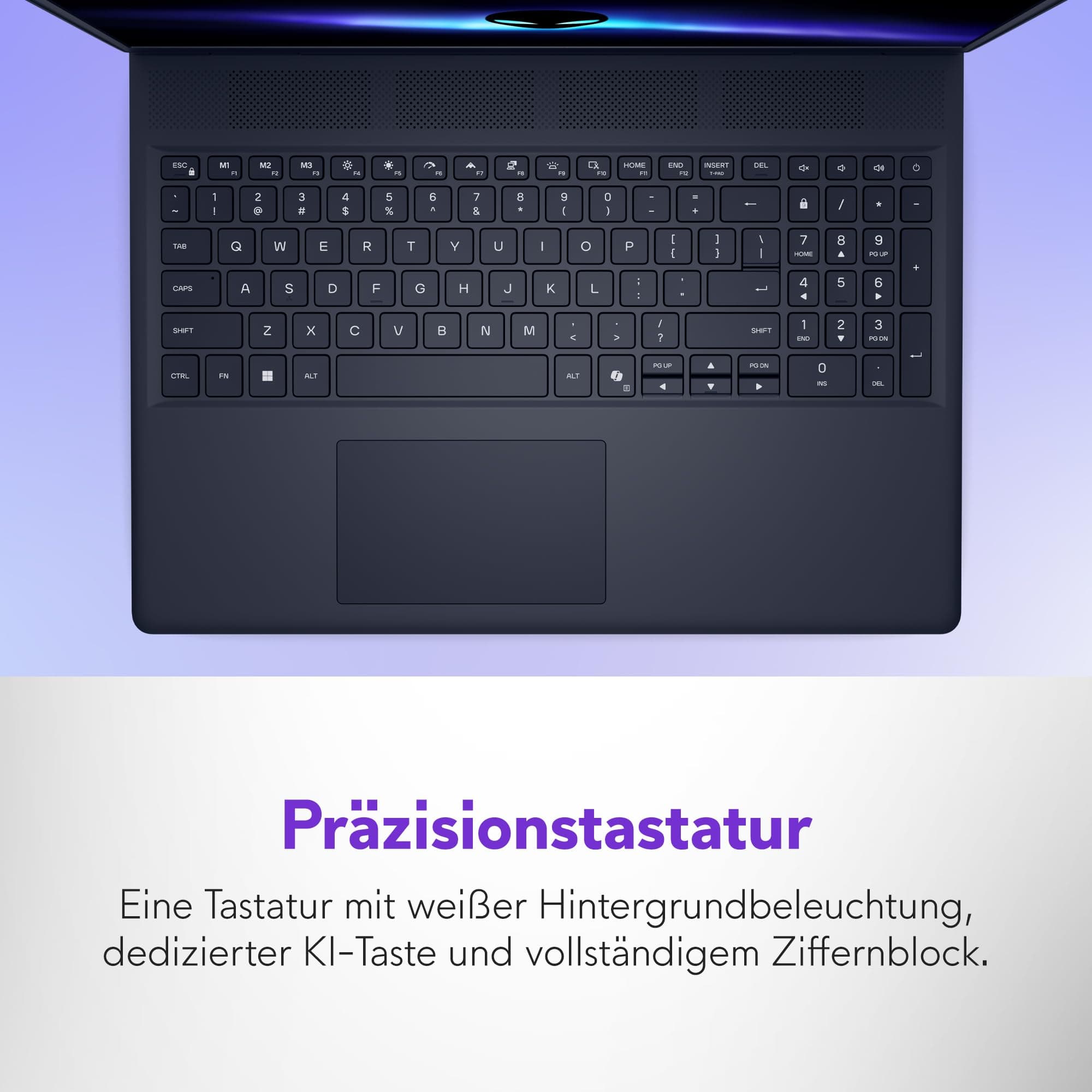 Alienware 16 Aurora Gaming Laptop AC16250 16" WQXGA 120Hz 100% sRGB Display, Intel 7 240H, NVIDIA GeForce RTX 5060, 16GB RAM, 1TB SSD, 3 Monate Game Pass, W11 Home, QWERTZ-Tastatur - 1 Jahr Garantie Intel Core 7-240H Series 2 (10 cores, up to 5.2 GHz P-Core Turbo) 16 GB 1 TB Dediziert Bild 8