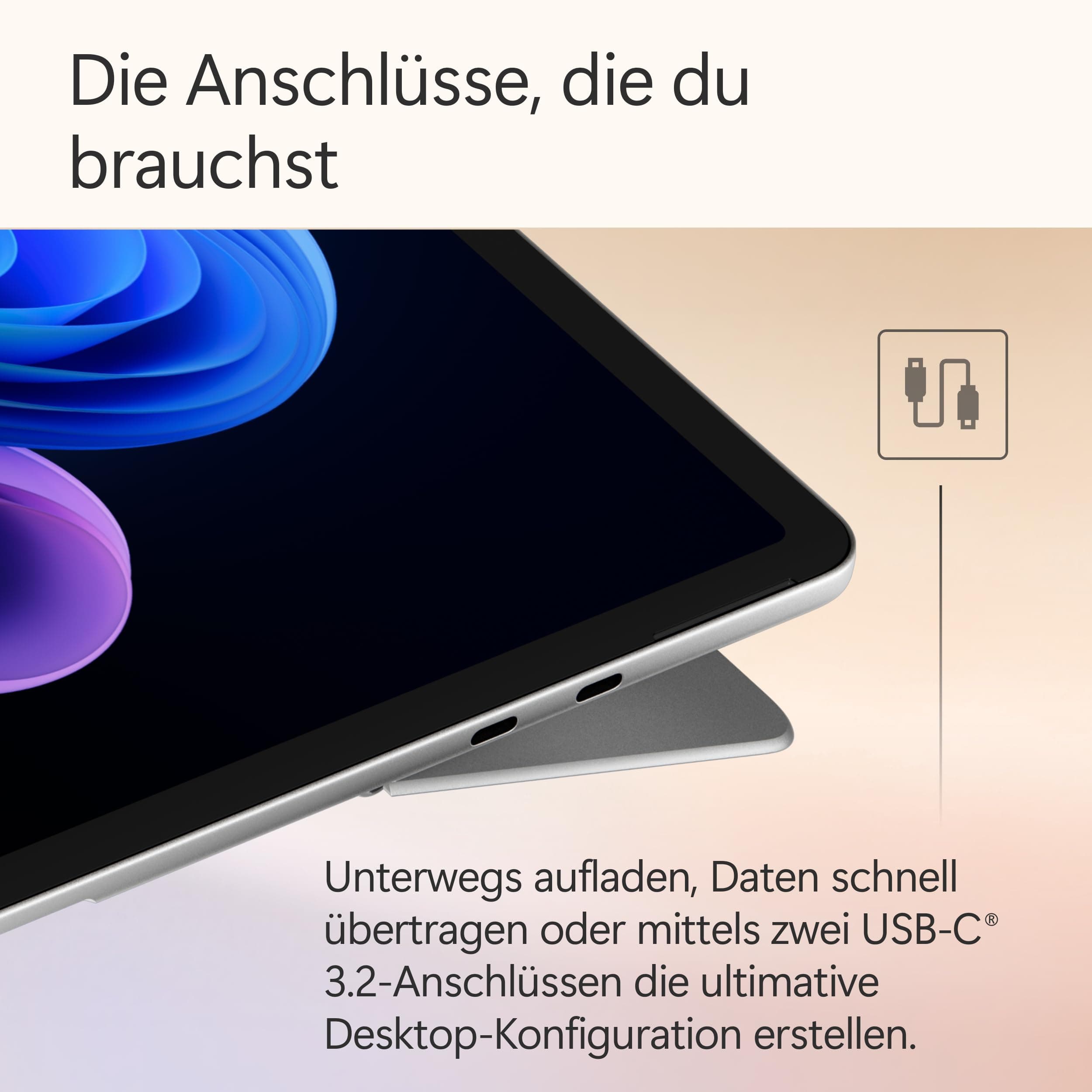Microsoft Surface Pro | Copilot+ PC | 12” LCD Touchscreen | Snapdragon® X Plus | 16GB RAM | 512GB Speicher | Neuestes Modell | Platin Snapdragon X Plus (8-Kern) | 12'' LCD Touchscreen 16GB RAM | 512GB Speicher Platin Bild 7