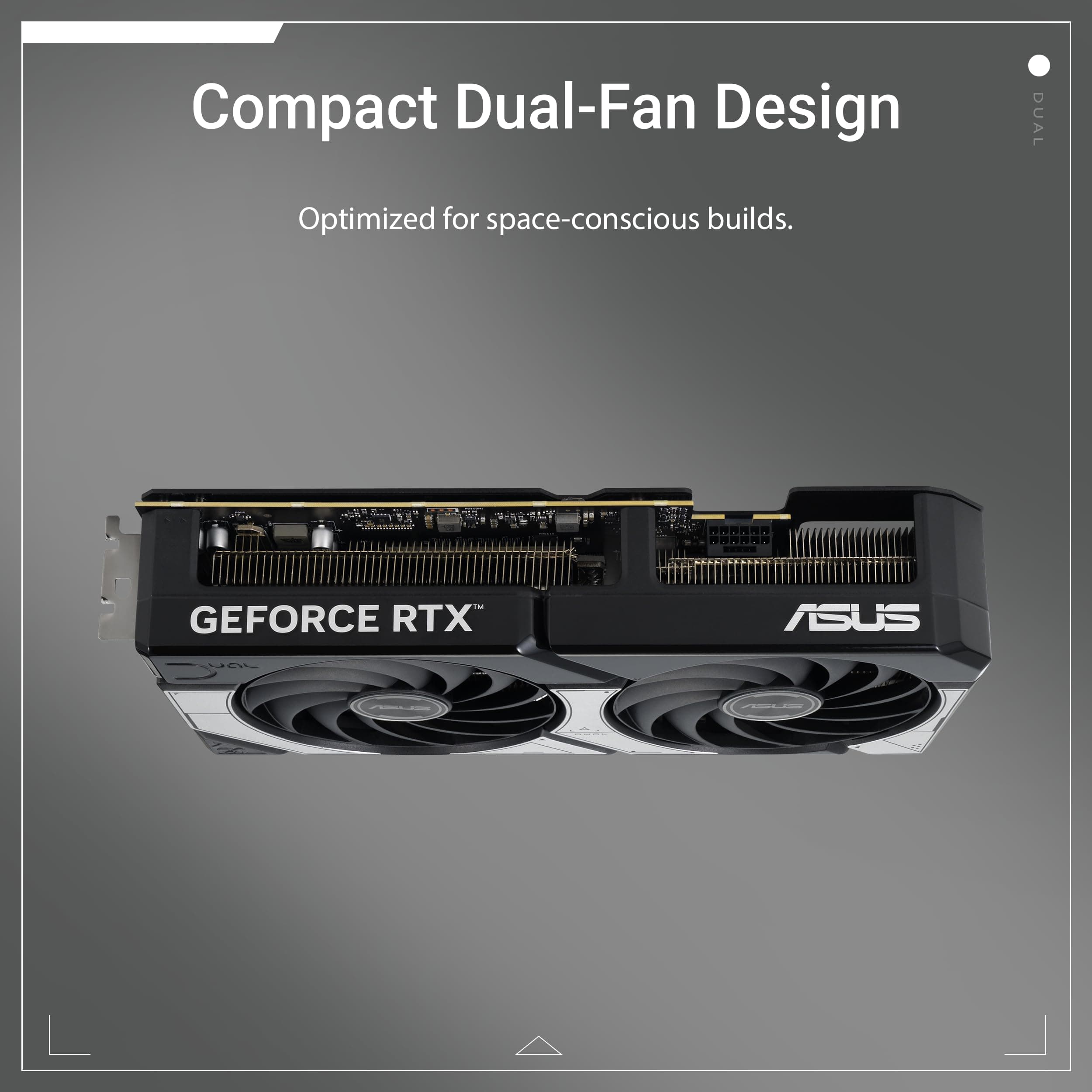 ASUS Dual GeForce RTX 5070 12GB GDDR7 OC Edition Gaming Grafikkarte (NVIDIA Blackwell Architektur und DLSS 4, 2,5-Slot Design, SSF, PCIe 5.0, 3X DisplayPort 2.1b, 1x HDMI 2.1b) Bild 3