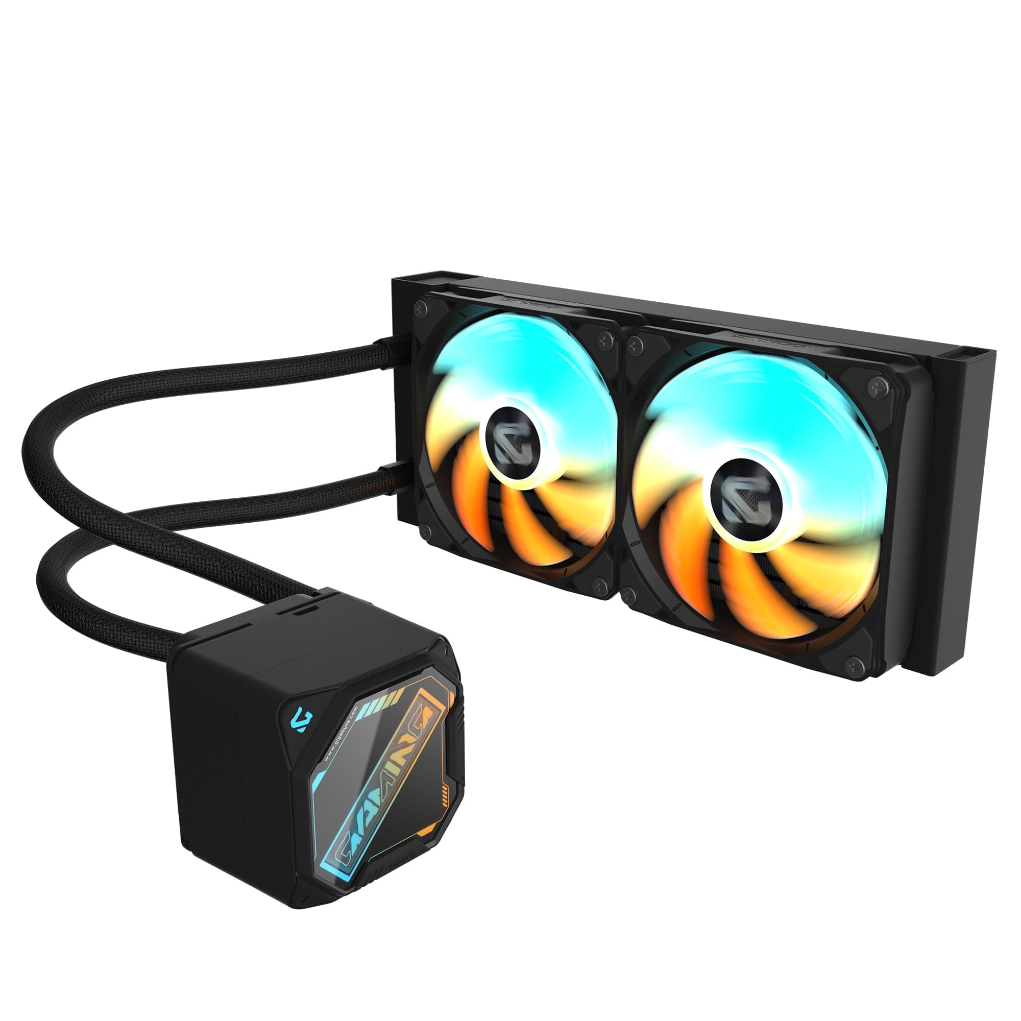 GIGABYTE Gaming 240 Flüssigkeitskühler für CPU - 2x120mm ARGB-Lüfter, Schiebe-Verriegelungsmechanismus, Daisy-Chain, Kompatibel mit Intel LGA 1851 und AMD AM5 Bild 3