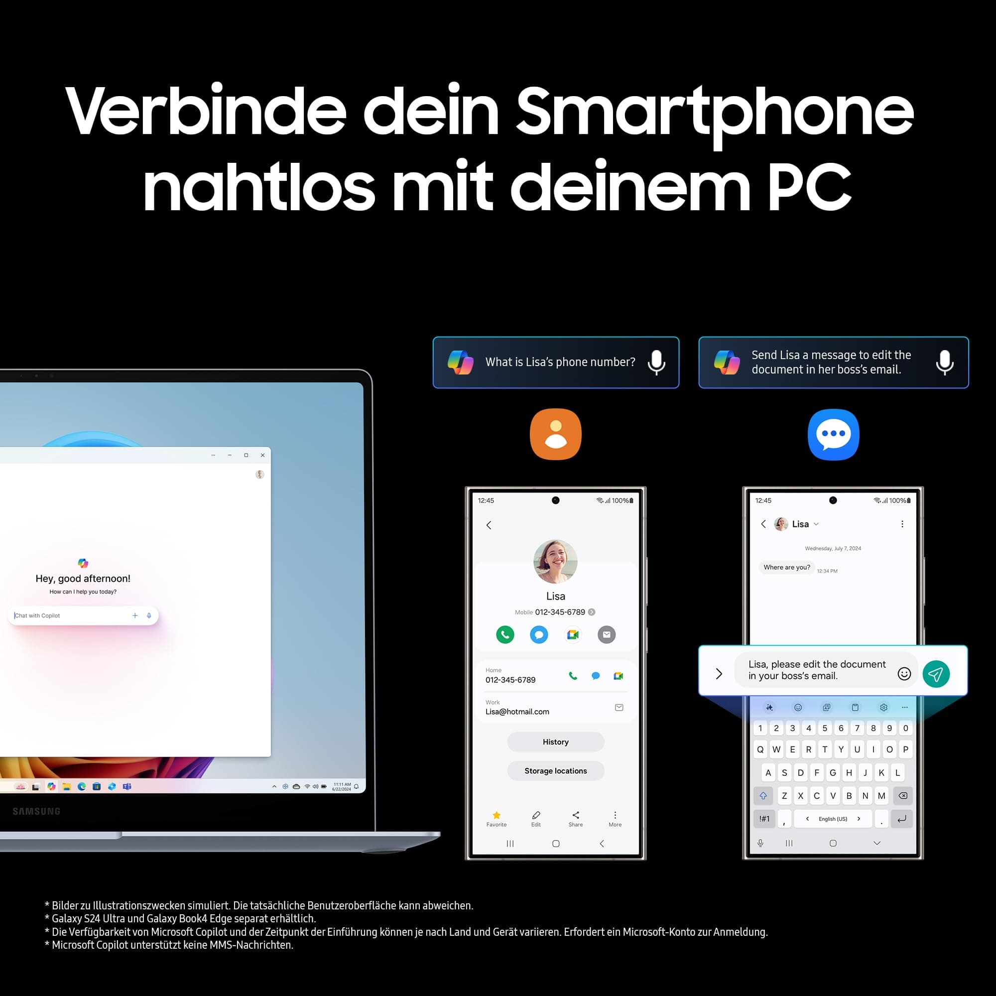 Samsung Galaxy Book4 Edge Galaxy AI-Laptop, 14-Zoll-Display, 16GB RAM, Snapdragon X Elite Prozessor, Notebook 512GB Speicher, Copilot+ PC, Sapphire Blue, 3 Jahre Herstellergarantie 14 Zoll 512 GB Bild 6