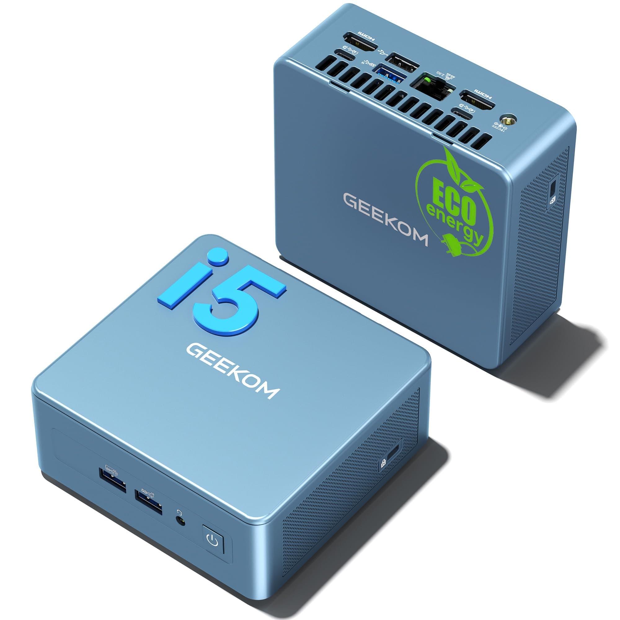 GEEKOM Mini PC IT12 2026 mit Intel i5-12450H[3-Jahren-Garantie], 16GB RAM & 512GB SSD(max. 96GB + 8TB) Windows 11 Pro Vorkonfiguriert, 8K Quad-Display, 2X USB 4.0, SD-Kartensteckplatz, für Business i5-12450H (16GB+512GB)