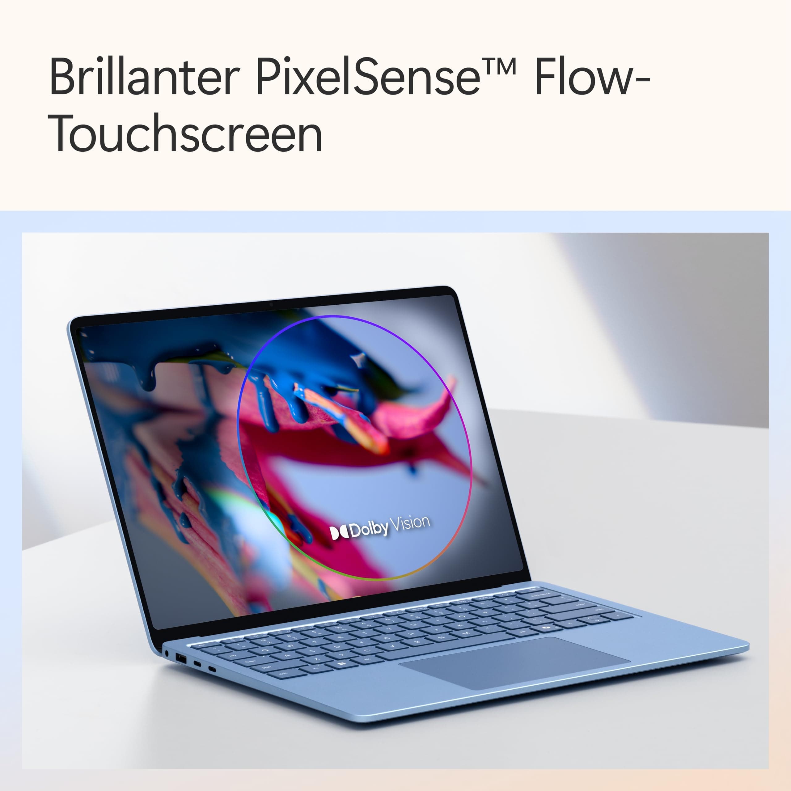 Microsoft Surface Laptop | Copilot+ PC | 13.8” Touchscreen | Snapdragon® X Elite (12 Kerne) | 16GB RAM | 512GB SSD | 7. Edition | Saphirblau Snapdragon® X Elite (12-Kern) 16GB RAM | 512GB Speicher mit Netzteil Saphirblau Bild 8