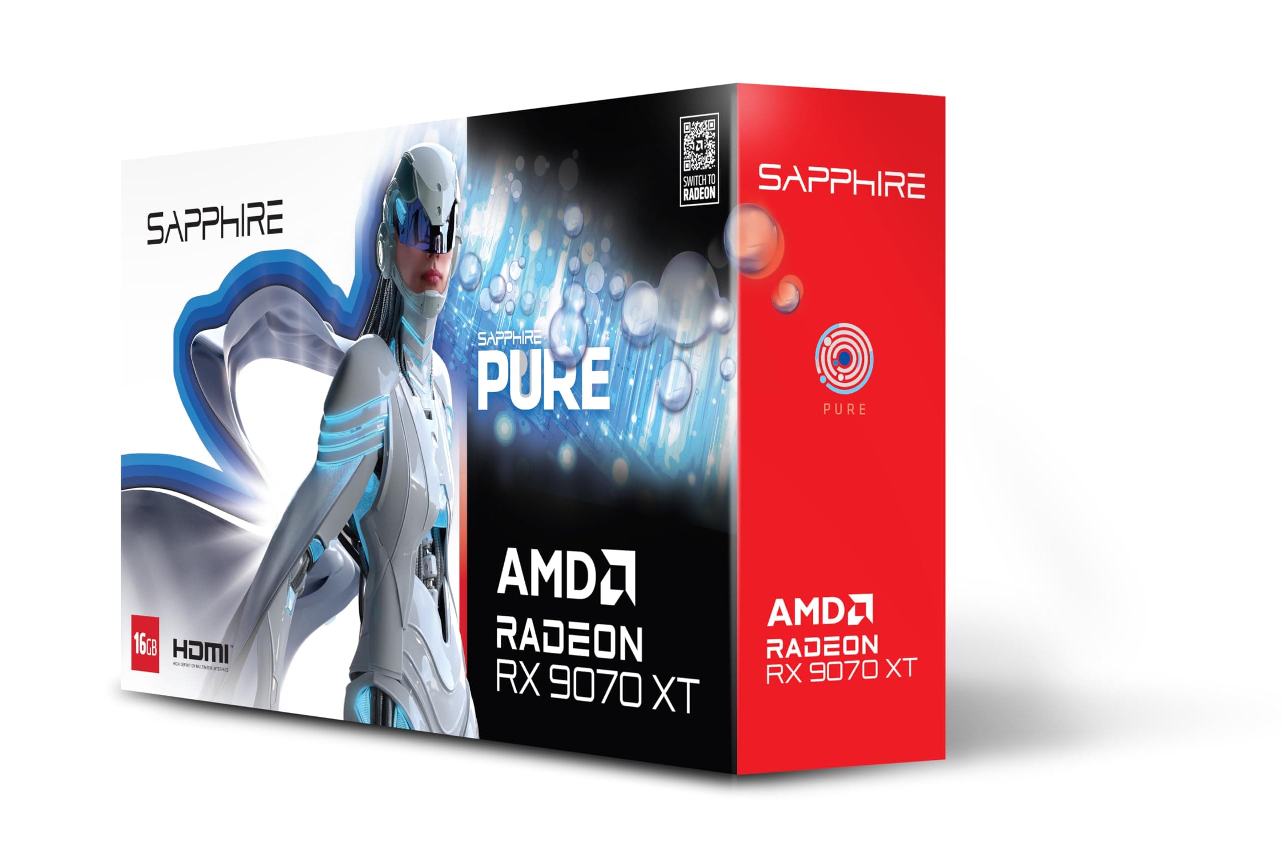 Sapphire Pure Radeon RX 9070 XT AMD 16 GB GDDR6 Grafikkarte 16.384 MB SAPPHIRE PURE OC GBGrafikkategorie: Gaming High-End Grafikfamilie: Modell: RADEON Grafikspeicher Grösse: Schnittstelle Bild 2