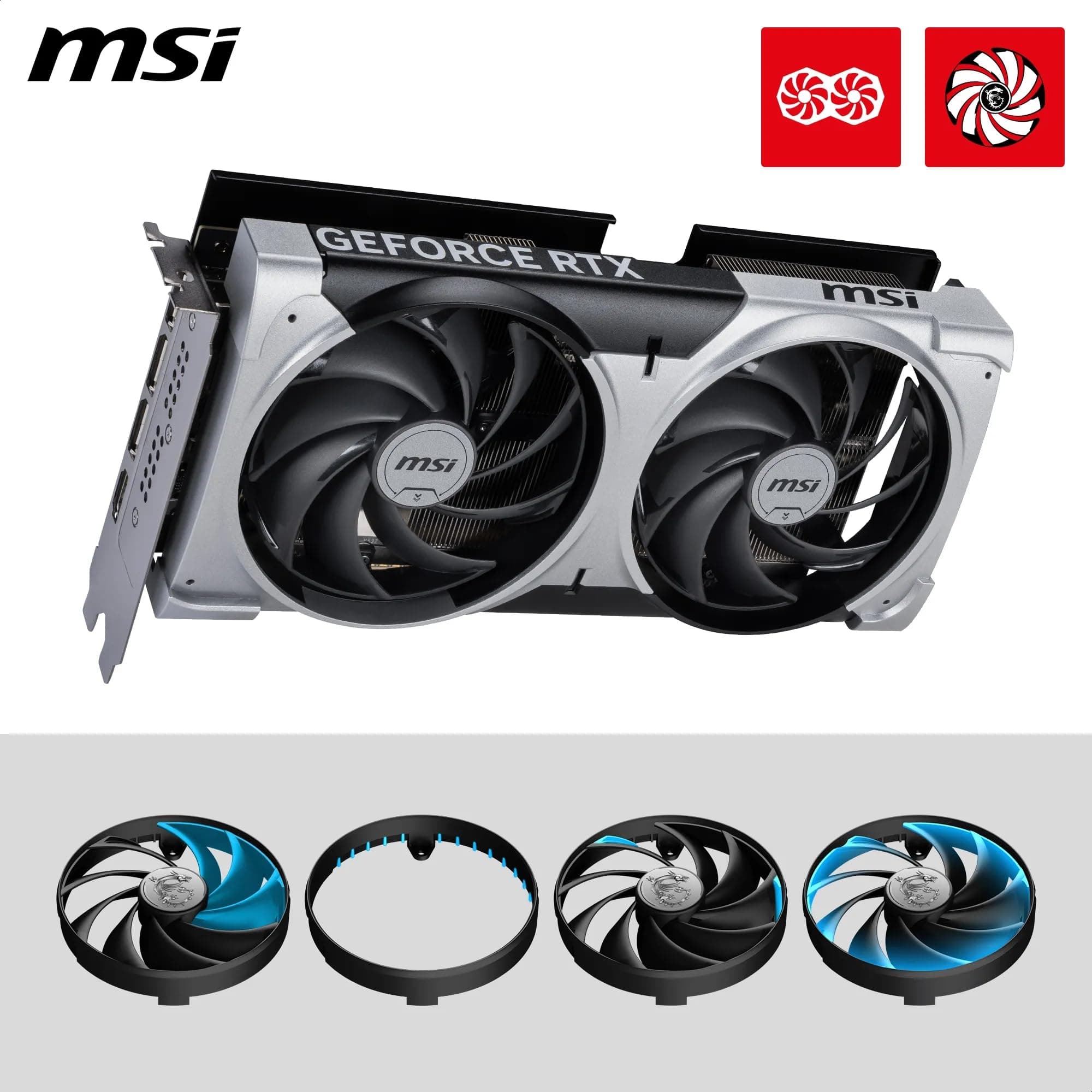 MSI GeForce RTX 5070 12G Ventus 2X OC - 12GB GDDR7 (28Gbps/192-bit), PCIe 5, Boost: 2542 MHz, HDMI 2.1b, DisplayPort 2.1b Bild 7